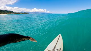 First NORTH SWELL of the Season  Surfing Ehukai Beach Park  RAW POV [upl. by Jerrold431]