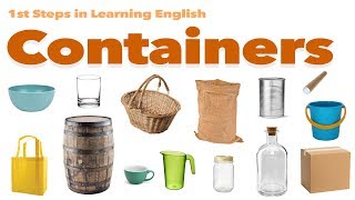 English Vocabulary  CONTAINERS [upl. by Merth817]