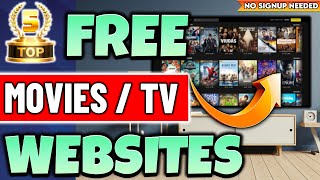 🔴Top 5 Websites to Watch FREE Movies  TV Shows No Sign up [upl. by Skippy]