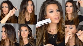 How to CURL and WAVE hair using FLAT IRON hair straighteners by Corioliss [upl. by Ecadnarb]