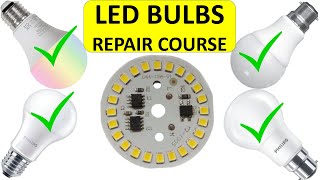 Led Bulbs Repair Course  Fix Led Lamp without soldering iron [upl. by Inaffit]