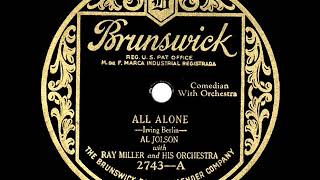 1925 HITS ARCHIVE All Alone  Al Jolson [upl. by Sommers]