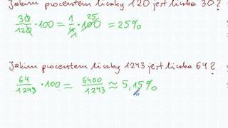 Jaki to procent Jakim procentem liczby A jest liczba B  Matematyka SP i Gimnazjum [upl. by Dominy]