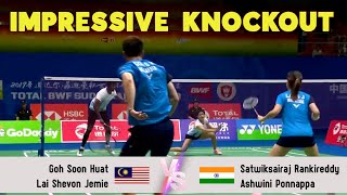 IMPRESSIVE KNOCKOUT  Goh Soon HuatLai Shevon Jemie vs Satwiksairaj RankireddyAshwini Ponnappa [upl. by Mohl]