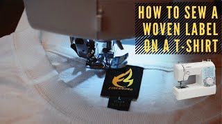 How to Sew a Woven Label on a TShirt  DIY with Brother XR3774 [upl. by Meekar]