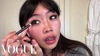 Beabadoobees Guide to Faux Freckles and LivedIn Eyeliner  Beauty Secrets  Vogue [upl. by Folberth]