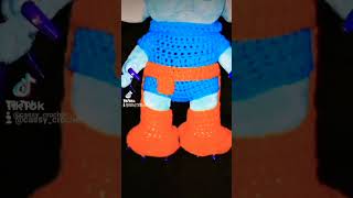 Crochet romper with chaps 💙 Please likeamp subscribe for more crochet shorts handmade [upl. by Encrata]