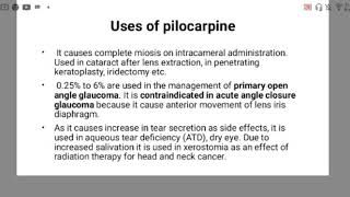 Miotics and Mydriatics  Ocular Pharmacology [upl. by Schug]