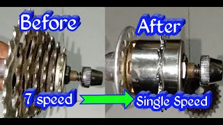 Upgrade 7 Speed Menjadi Single Speed Pada Sepeda Minitrek [upl. by Ilyssa650]