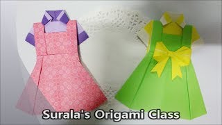 Origami  Blouse amp Dress  종이접기  블라우스와 원피스 [upl. by Galatia]