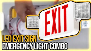 COMBO2  LED Exit Sign  Emergency Light Combo [upl. by Conger]