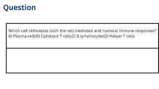 Which cell stimulates both the cellmediated and humoral immune responses [upl. by Aitram]