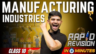 Manufacturing Industries  10 Minutes Rapid Revision  Class 10 SST [upl. by Ardnal892]