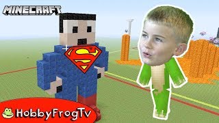 Minecraft Superman Build Challenge HobbyFrogTV [upl. by Georgianna997]