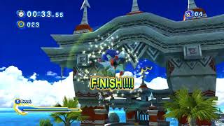 Seaside Hill in under 3 minutes modded Sonic Generations INSANE SHOCKING [upl. by Ahsla]