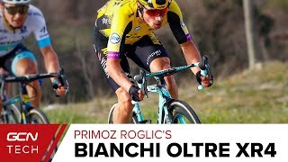 Primoz Roglics Custom Bianchi Oltre XR4  Team JumboVisma Pro Bike [upl. by Lletram]