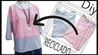 RECICLADO DE 2 REMERAS O CAMISETAS  Fabiana Marquesini  246 [upl. by Nnylsor]