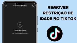 Como remover a restrição de idade no TikTok 2024  Como restringir a idade no TikTok [upl. by Liagibba]