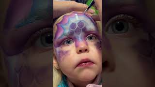 Cute mermaid face painting facepaint facepainting facepainter facepaintideas shorts mermaid id [upl. by Conrado]