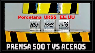 HOY VAMOS A VER UNA PRENSA HIDRÁULICA DE 5OO TONELADAS VS LOS ACEROS MÁS DUROS MIRÁ [upl. by Regdor]