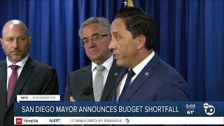 San Diego Mayor announces budget shortfall [upl. by Benoite]