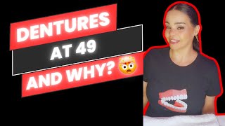 DENTURES AT 49 AND WHY 🦷🤯 fyp video dentures subscribe viral trending explore [upl. by Eliga]