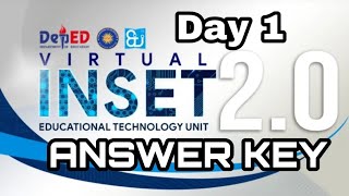 INSET DAY 1  Answer Key  Retooling of Teachers Capacity in Using ICT and Emerging Technologies [upl. by Assiram841]