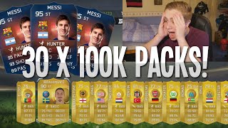 FIFA 15  MY BEST PACK OPENING EVER  30 x 100k Packs [upl. by Nyllij]