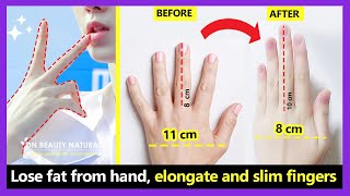 Best Finger exercises to Elongate and Slim fingers How to lose fat from hand make hand thinner [upl. by Birgitta924]