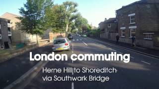 London cycle commute Herne Hill to Shoreditch [upl. by Erapsag]