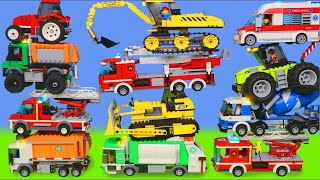 LEGO Koparka Koparki śmieciarka ciężarówka zabawki dźwig Bagrownica  Excavator Toys for Kids [upl. by Trofmoc179]