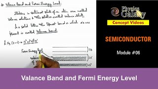 Class 12 Physics  Semiconductor amp its Types  6 Valance Band and Fermi Energy Level  JEE amp NEET [upl. by Season]