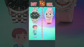 Boy vs girl viralvideo youtubeshorts sortvideo 🤪🔥⌚⌚⏱️ [upl. by Annaeiluj416]