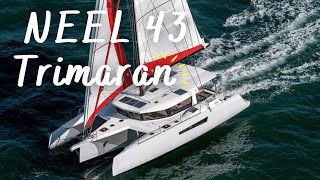 Sailboat tour 2022  Walkthrough the sailing trimaran NEEL 43 [upl. by Enoid303]