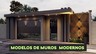 ✔️FACHADAS DE MUROS SIMPLES E MODERNOS [upl. by Yssim]