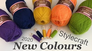 YARN UNBOXING  New Stylecraft Special DK yarn colours 2020  Ophelia Talks Crochet [upl. by Gram]