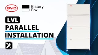 BYD BatteryBox Premium LVL Parallel Installation [upl. by Aerdnahc399]