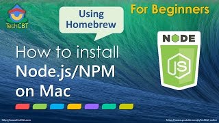 How to install Nodejs and Node Package Manager NPM on Mac OSX [upl. by Ogir]