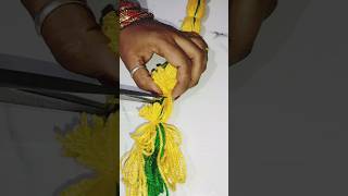 Diwali Special Diywoolen Toran Designtoran diycrafts diydiwali diwalidiyshorts viralvideo [upl. by Ariaes]