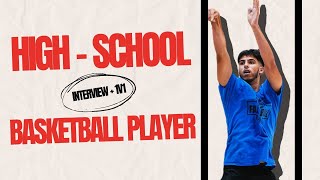 INTERVIEWING HS BASKETBALL PLAYER I CHALLENGED HIM TO A 1V1 [upl. by Aihsele]