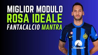 MIGLIOR MODULO E ROSA IDEALE al FANTACALCIO MANTRA  Guida allAsta del Fantacalcio 202425 [upl. by Yhpos643]