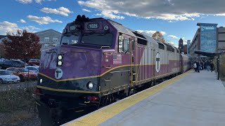 MBTA NewburyportRockport Line Train 1161 At Salem Station [upl. by Thurlough]