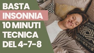 Basta INSONNIA in 10 minuti  Esercizio di RESPIRAZIONE per calmarti [upl. by Ott88]