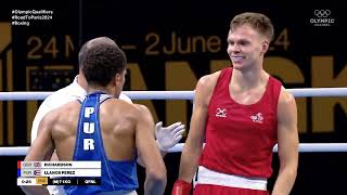 Lewis Richardson GBR vs Ángel Llanos PUR World Olympic Qualifiers 2024 QFs 71kg [upl. by Gardy]