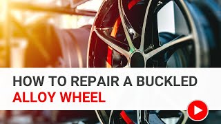 How to repair a buckled alloy wheel  Straightening a wheel [upl. by Beitris]