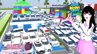 Extreme white car colllect at plice station ⚪ 😱Sakura School Simulator [upl. by Nilad]