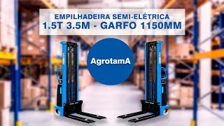 Empilhadeira SemiElétrica 15T 35m  Garfo 1150mm  TEMSE15351  Tander [upl. by Ymled]