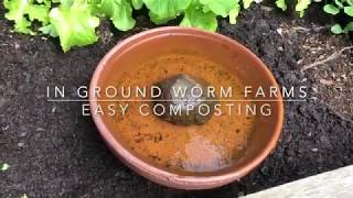 Easy way to Vermicaste with DIY IN GROUND Worm Farm or Worm Tower Composting [upl. by Atniuqal644]