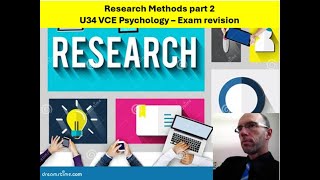 Research Methods Part 2  VCE Psychology Exam Revision 2023  2027 SD [upl. by Galen702]