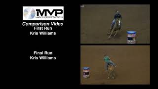 Kris Williams 2022 Josey Duncan Oklahoma Barrel Racing Clinic Compare 1st Run vs Final Run [upl. by Nawuq]